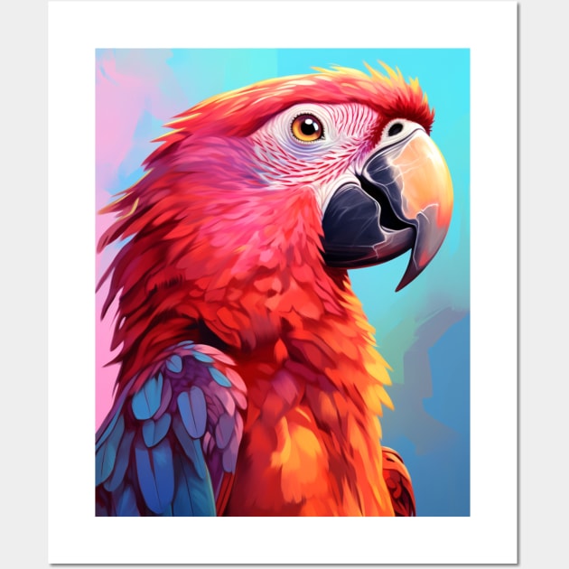 Colorful parrot Wall Art by PitubeArt